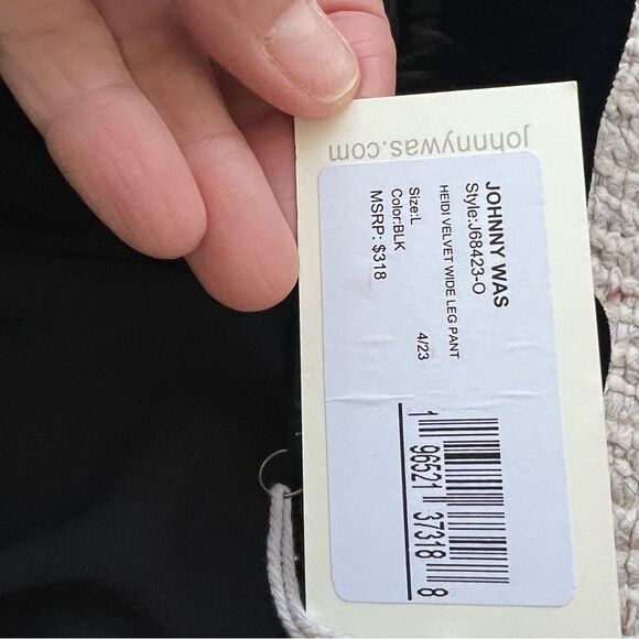 Johnny Was Heidi Velvet Silk Blend Wide Leg Pants NWT - Picture 8 of 12